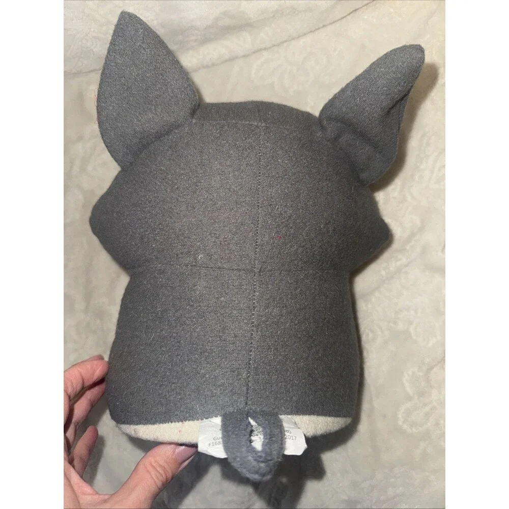 Pillowfort Target Grey Fabric Wolf Plush Head Wall Mount Room Decor 11”